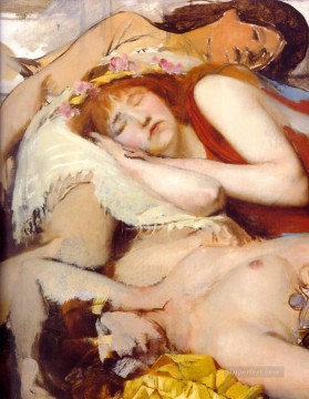 ロマンティックなダンスを終えて疲れきったメエニデス サー・ローレンス・アルマ・タデマ Oil Paintings